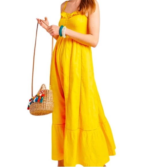 ✨ Anthropologie Maeve Arcadia Maxi Dress Yellow | Size 22W | EUC ✨ - Picture 3 of 13